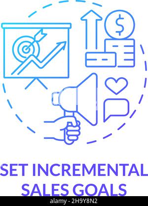 Set incremental sales goals concept icon Stock Vector Image & Art - Alamy