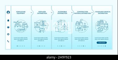 Ideas for distribution company onboarding vector template Stock Vector