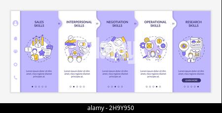 Skills of successful wholesaler onboarding vector template Stock Vector
