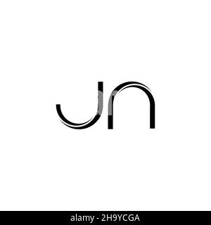JN Logo monogram with slice rounded modern design template isolated on white background Stock Vector