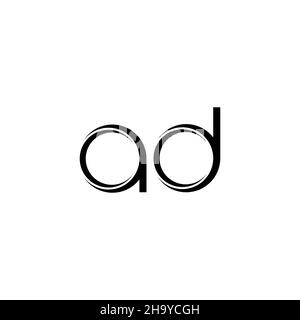 DA Logo monogram with slice rounded modern design template isolated on ...