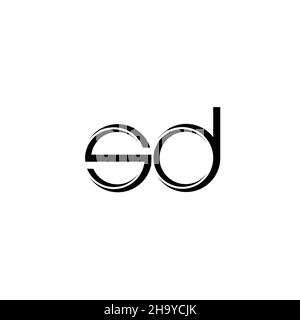 SD Logo monogram with slice rounded modern design template isolated on white background Stock Vector