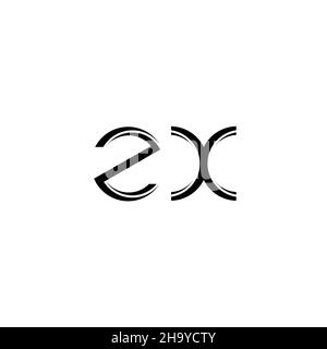 ZX Logo monogram with slice rounded modern design template isolated on ...