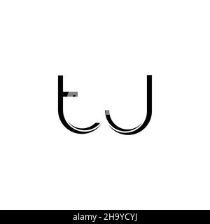 JT Logo monogram with slice rounded modern design template isolated on ...