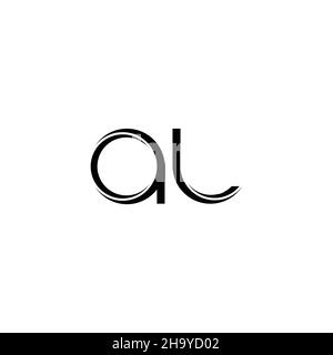 LA Logo monogram with slice rounded modern design template isolated on ...