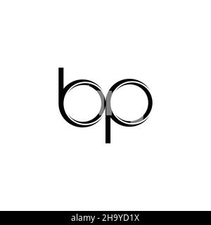 BP Logo monogram with slice rounded modern design template isolated on white background Stock Vector