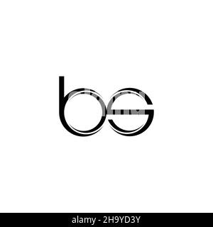 BS Logo monogram with slice rounded modern design template isolated on white background Stock Vector