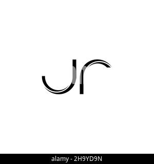 JR Logo monogram with slice rounded modern design template isolated on white background Stock Vector