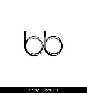 BB Logo monogram with slice rounded modern design template isolated on white background Stock Vector