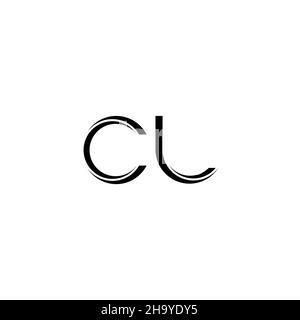 CL Logo monogram with slice rounded modern design template isolated on white background Stock Vector