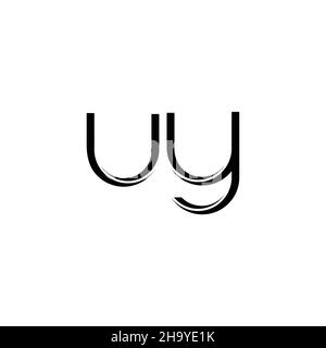 YU Logo monogram with slice rounded modern design template isolated on ...