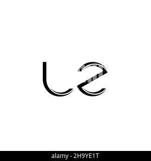 ZL Logo monogram with slice rounded modern design template isolated on ...
