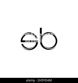 SB Logo monogram with slice rounded modern design template isolated on white background Stock Vector