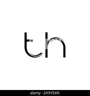 TH Logo monogram with slice rounded modern design template isolated on white background Stock Vector