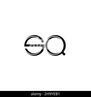SQ Logo monogram with slice rounded modern design template isolated on white background Stock Vector
