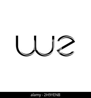WZ logo with geometric shape vector monogram design template isolated ...