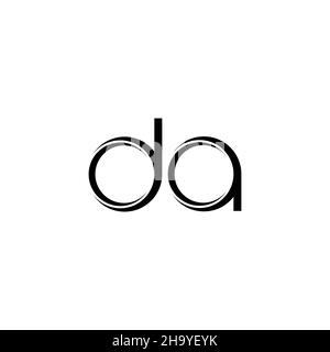 DA Logo monogram with slice rounded modern design template isolated on ...