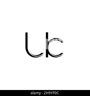 LK Logo monogram with slice rounded modern design template isolated on white background Stock Vector