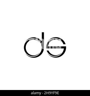 DS Logo monogram with slice rounded modern design template isolated on white background Stock Vector