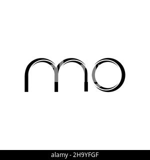OM Logo monogram with slice rounded modern design template isolated on ...