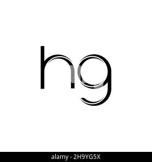 HG Logo monogram with slice rounded modern design template isolated on ...