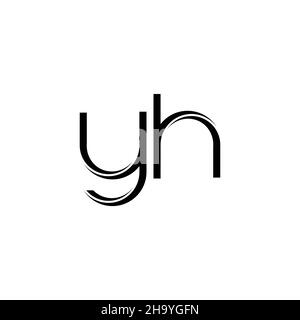HY Logo monogram with slice rounded modern design template isolated on ...