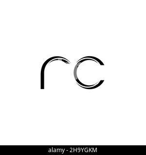 RC Logo monogram with slice rounded modern design template isolated on ...