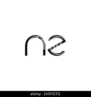 NZ Logo monogram with slice rounded modern design template isolated on ...
