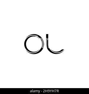 LO Logo monogram with slice rounded modern design template isolated on ...