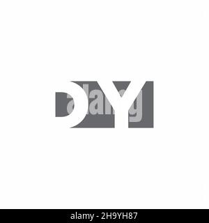 DY Logo monogram with negative space style design template isolated on white background Stock Vector