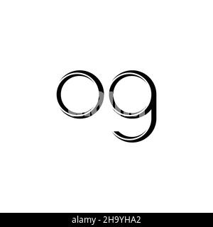 OG Logo monogram with slice rounded modern design template isolated on ...