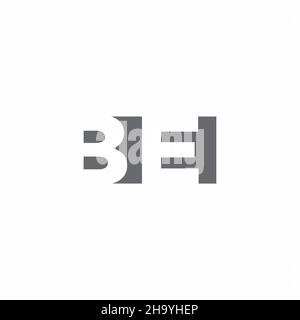 BE Logo monogram with negative space style design template isolated on white background Stock Vector