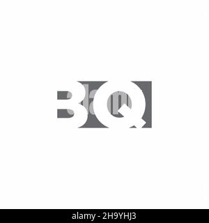 BQ Logo monogram with negative space style design template isolated on white background Stock Vector