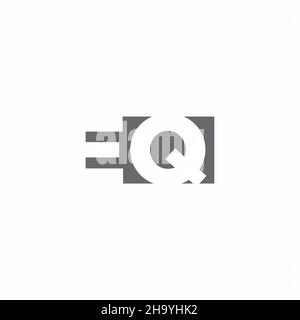 EQ Logo monogram with negative space style design template isolated on white background Stock Vector