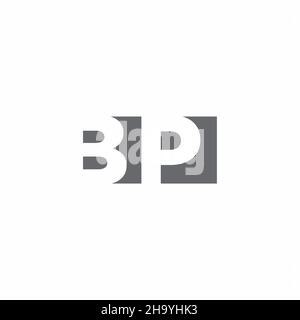 BP Logo monogram with negative space style design template isolated on white background Stock Vector