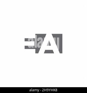 EA Logo monogram with negative space style design template isolated on white background Stock Vector