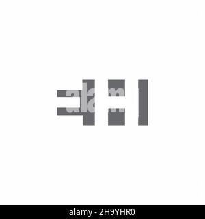 EH Logo monogram with negative space style design template isolated on white background Stock Vector