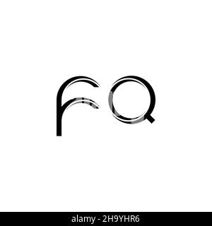FQ Logo monogram with slice rounded modern design template isolated on ...
