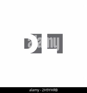 DL Logo monogram with negative space style design template isolated on white background Stock Vector