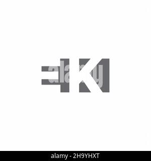 EK Logo monogram with negative space style design template isolated on white background Stock Vector