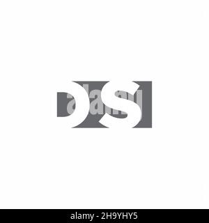 DS Logo monogram with negative space style design template isolated on white background Stock Vector