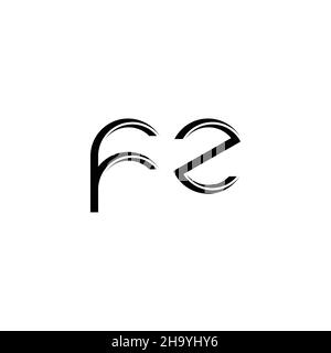 ZF Logo monogram with slice rounded modern design template isolated on ...