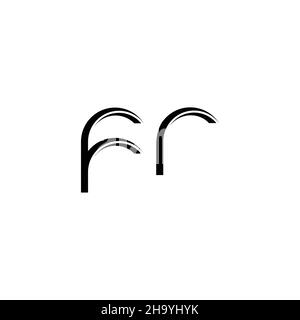 RF Logo monogram with slice rounded modern design template isolated on ...