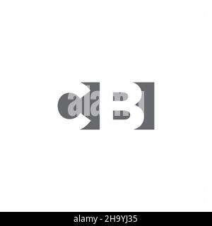CB Logo monogram with negative space style design template isolated on white background Stock Vector