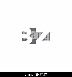 BZ Logo monogram with negative space style design template isolated on white background Stock Vector