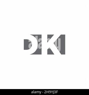 DK Logo monogram with negative space style design template isolated on white background Stock Vector