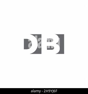 DB Logo monogram with negative space style design template isolated on white background Stock Vector