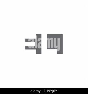 EL Logo monogram with negative space style design template isolated on white background Stock Vector