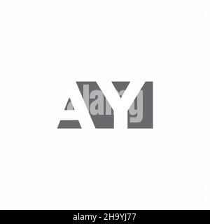 AY Logo monogram with negative space style design template isolated on white background Stock Vector