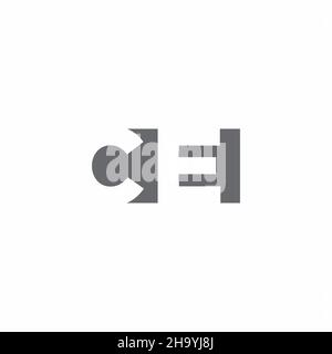 CE Logo monogram with negative space style design template isolated on white background Stock Vector